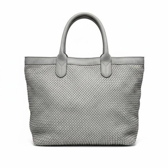 Italian Woven Leather Tote Bag – Soft Distressed Finish - Picture 6 of 8